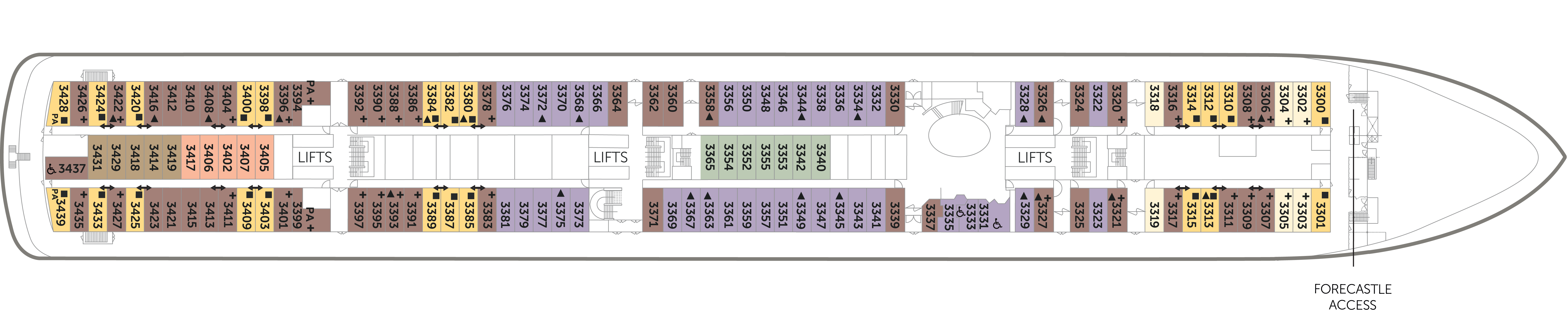 Promenade Deck 3 plan on Borealis