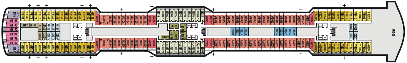 Deck 8 plan on Koningsdam