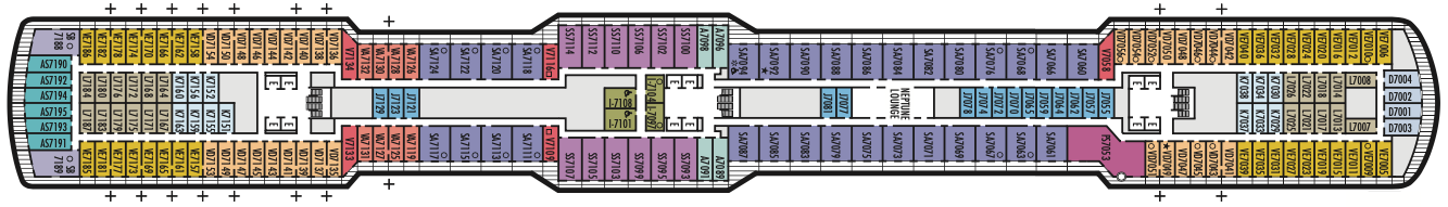 Deck 7 plan on Koningsdam
