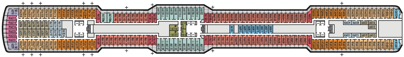 Deck 6 plan on Koningsdam