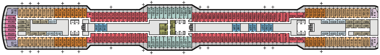 Deck 5 plan on Koningsdam