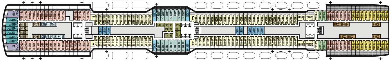 Deck 4 plan on Koningsdam
