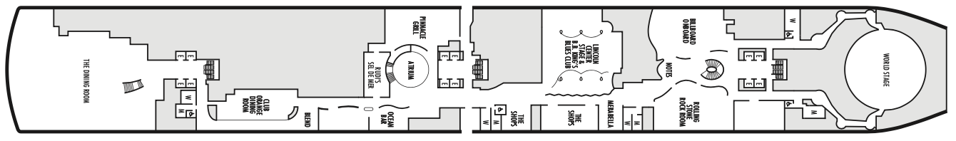 Deck 2 plan on Koningsdam