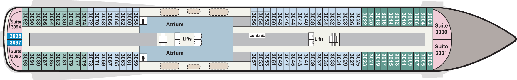 Deck 3 plan on Viking Sea