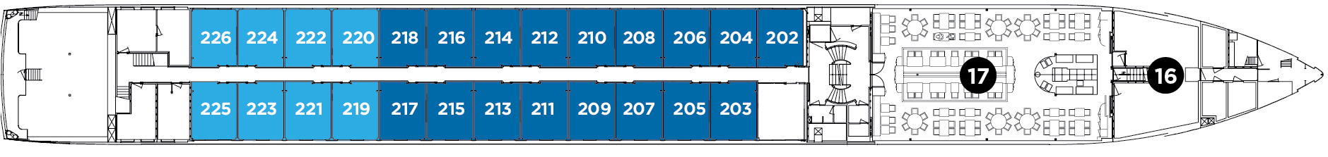 Sapphire Deck plan on Avalon Tranquility II