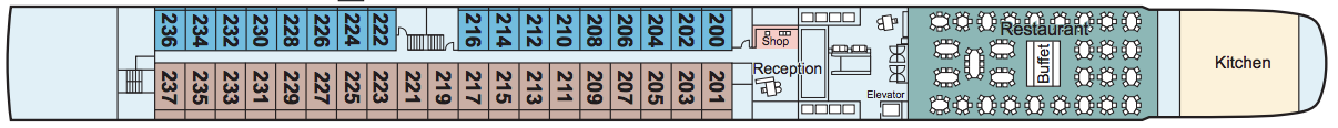 Middle Deck plan on Viking Lofn