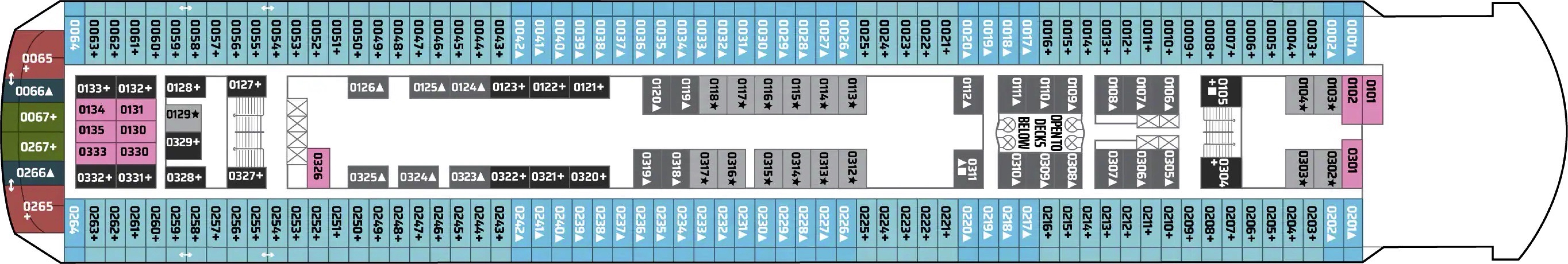 Norway Deck 10 plan on Norwegian Sun