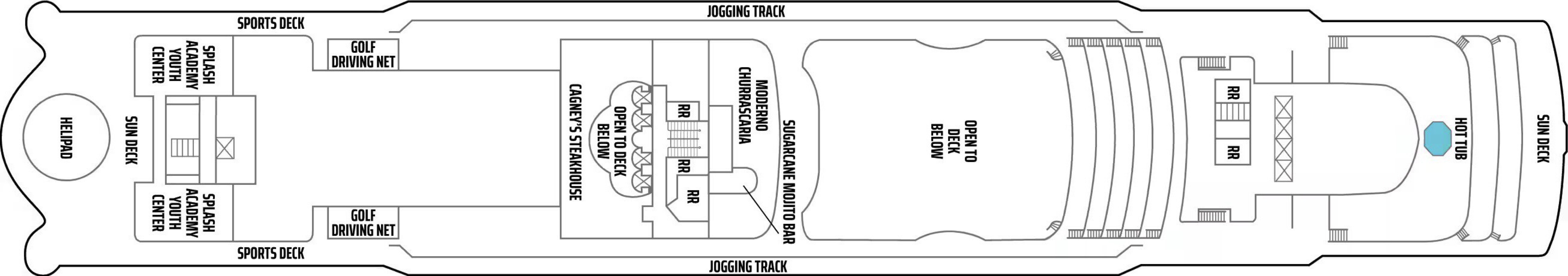 Deck 13 plan on Norwegian Star
