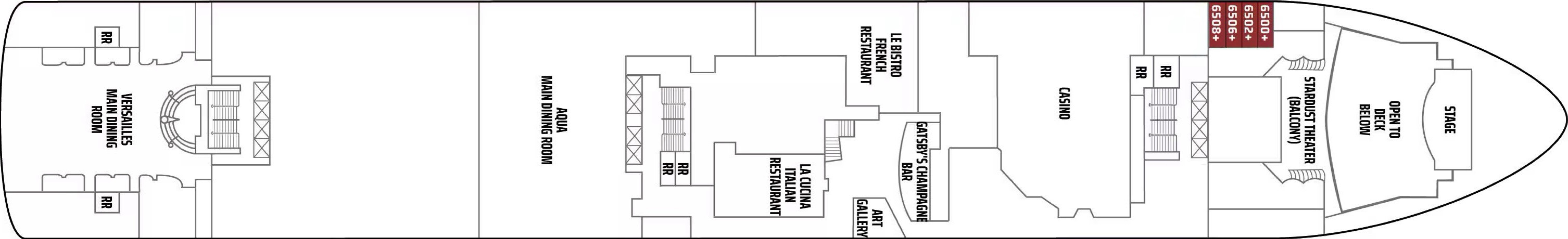 Deck 6 plan on Norwegian Star