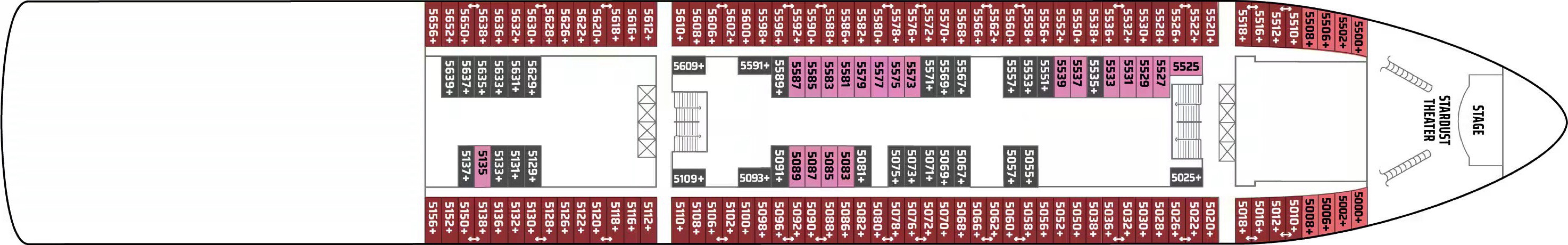 Deck 5 plan on Norwegian Star
