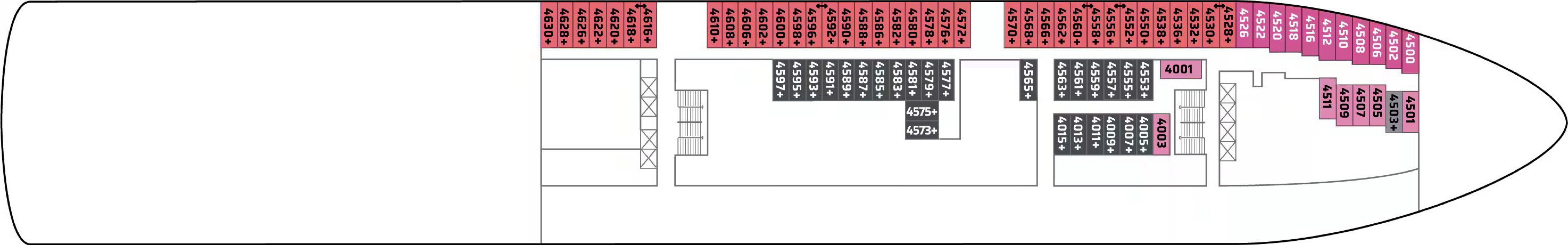 Deck 4 plan on Norwegian Star