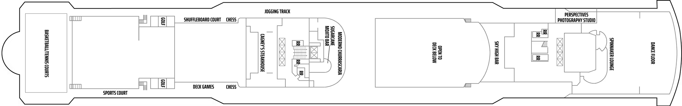 Deck 13 plan on Norwegian Pearl
