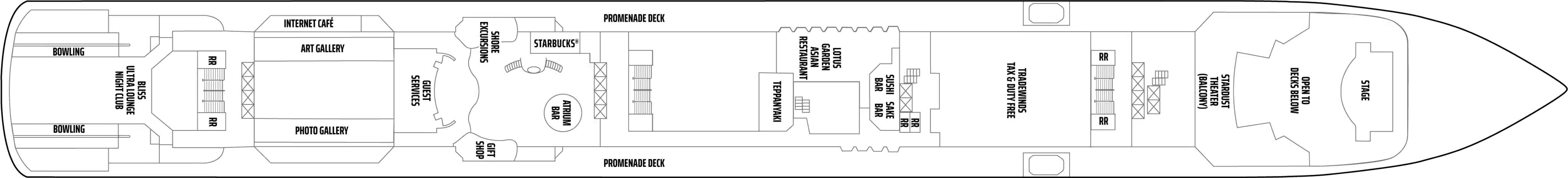 Deck 7 plan on Norwegian Pearl