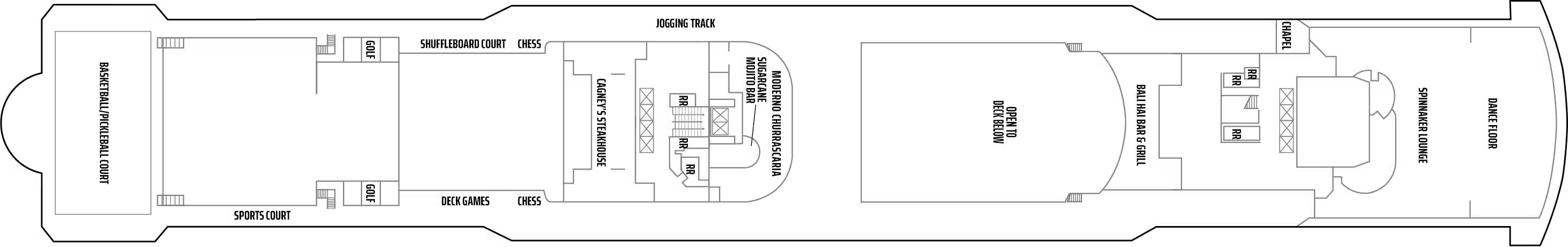Deck 13 plan on Norwegian Gem