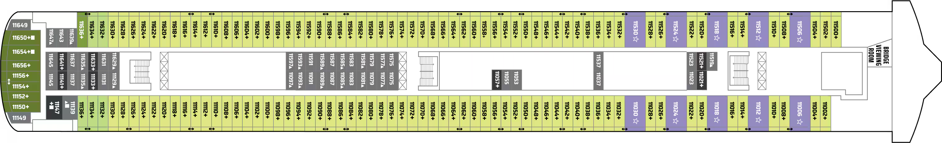 Deck 11 plan on Norwegian Gem