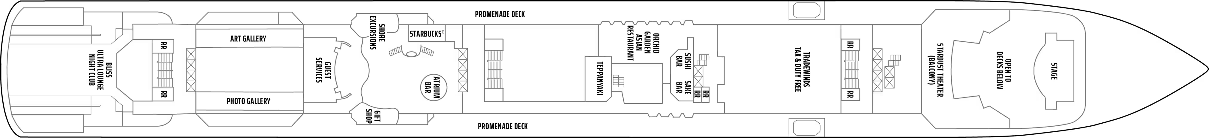 Deck 7 plan on Norwegian Gem