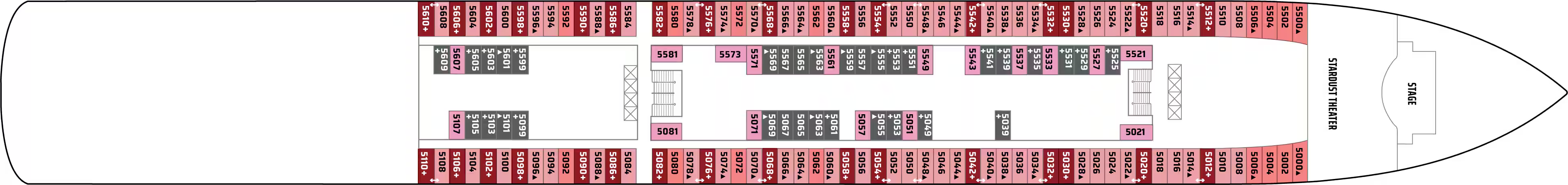 Deck 5 plan on Norwegian Gem