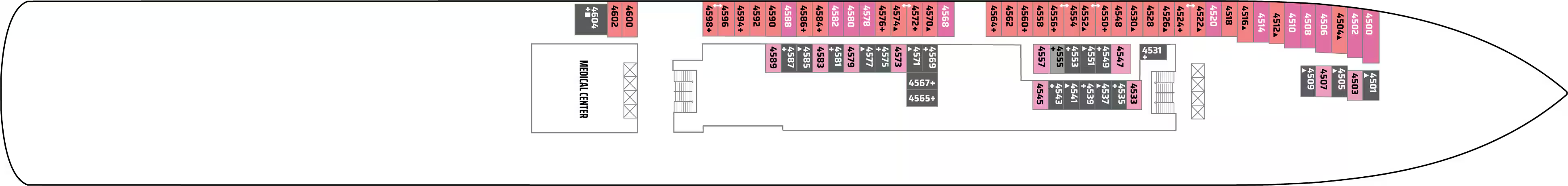 Deck 4 plan on Norwegian Gem