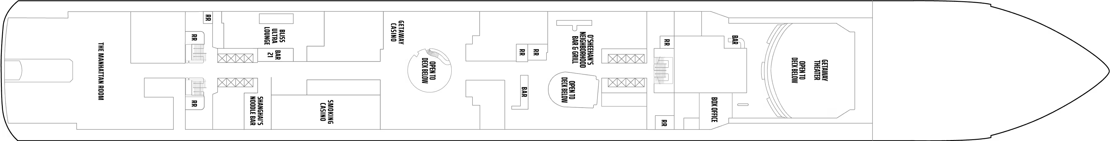 Deck 7 plan on Norwegian Getaway