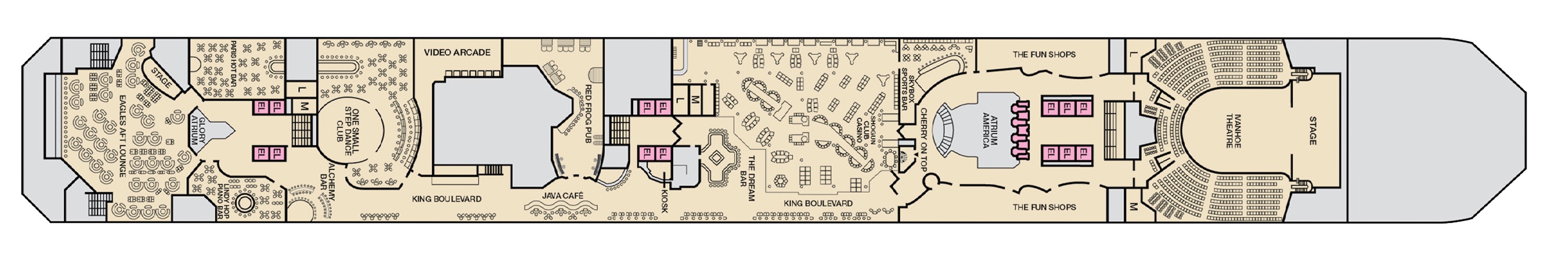 Deck 5 plan on Carnival Valor