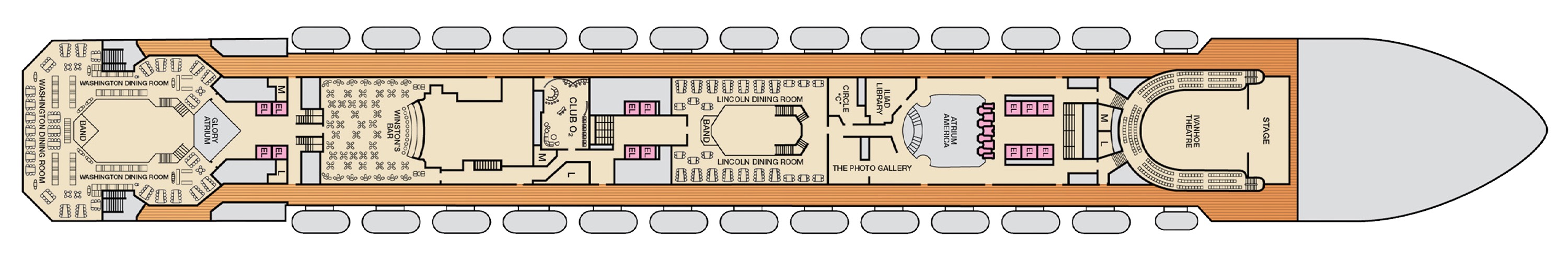 Deck 4 plan on Carnival Valor