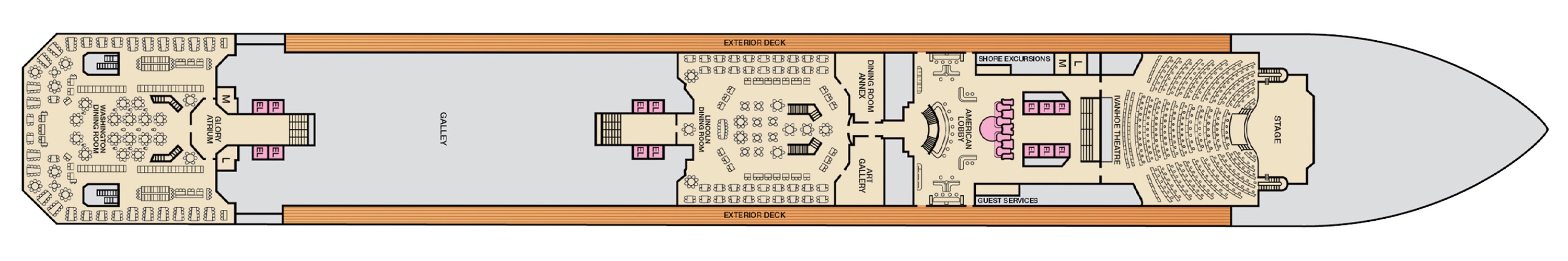 Deck 3 plan on Carnival Valor