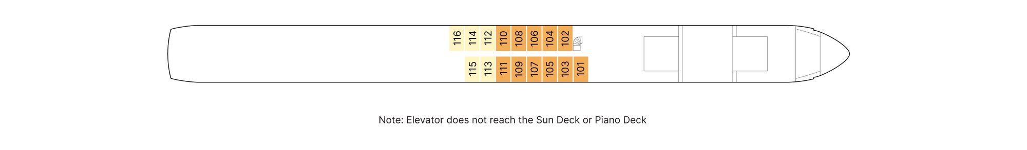 Piano Deck plan on AmaCerto