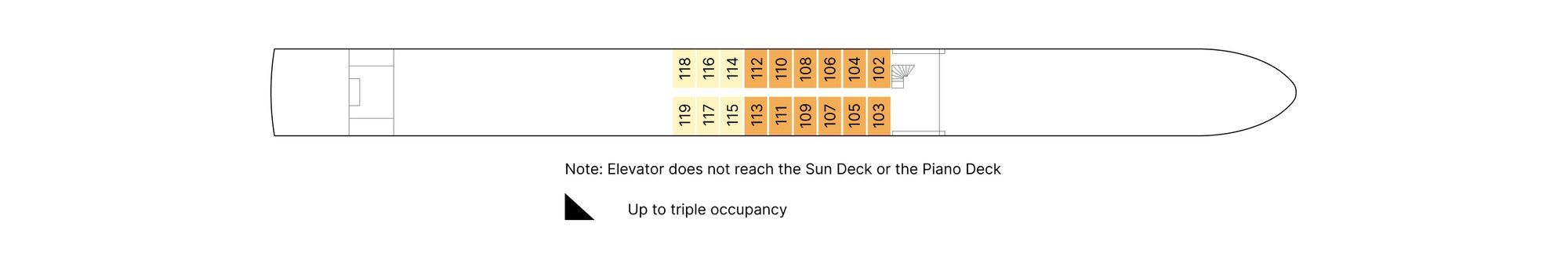 Piano Deck plan on AmaBella