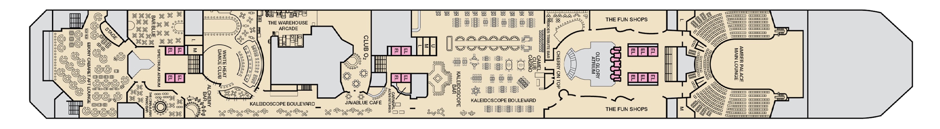 Deck 5 plan on Carnival Glory