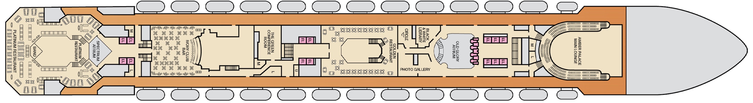 Deck 4 plan on Carnival Glory