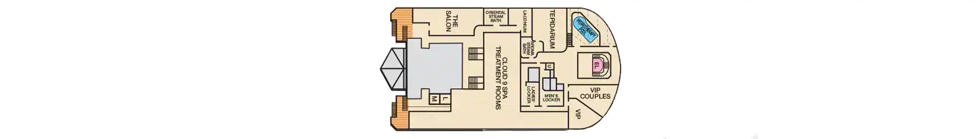 Deck 14 plan on Carnival Breeze