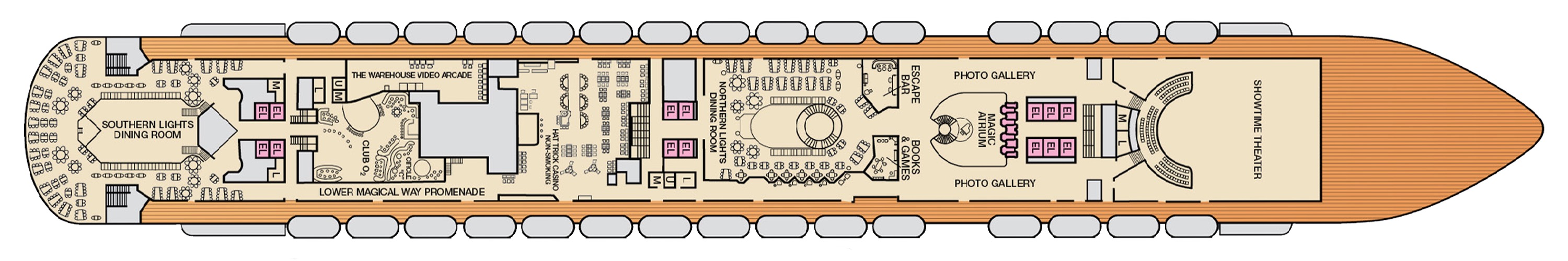 Deck 4 plan on Carnival Magic