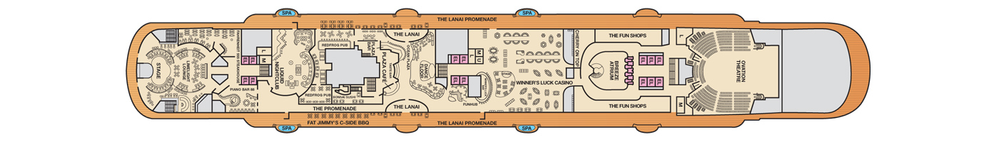 Deck 5 plan on Carnival Breeze