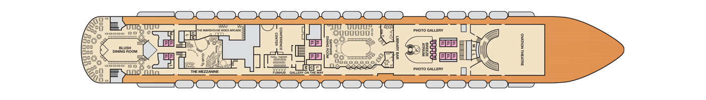 Deck 4 plan on Carnival Breeze