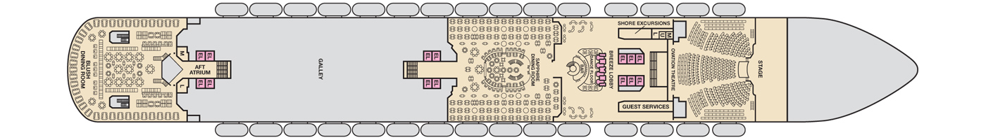 Deck 3 plan on Carnival Breeze