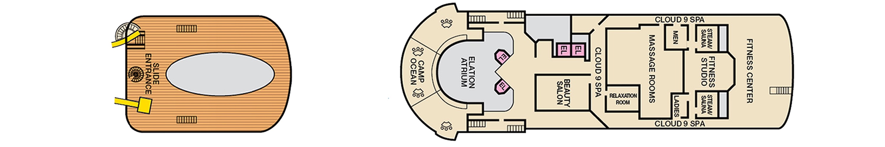 Deck 12 plan on Carnival Elation