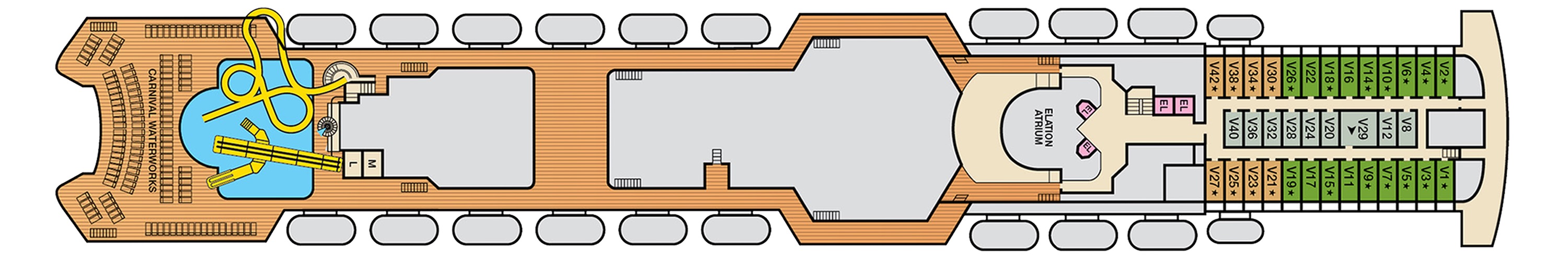 Deck 11 plan on Carnival Elation