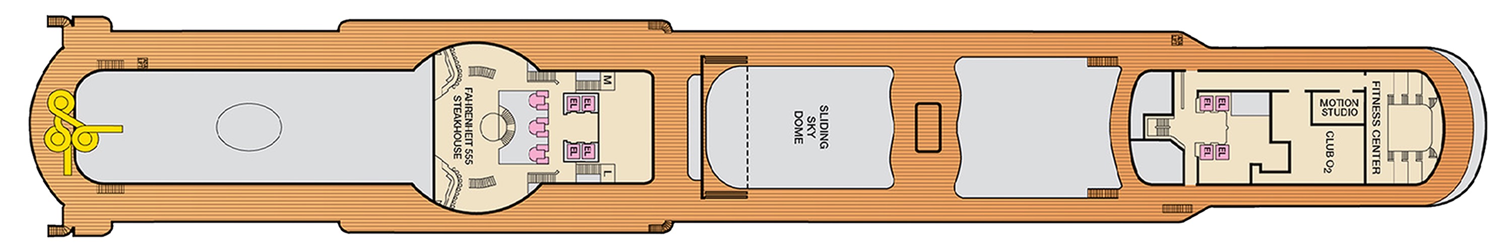 Deck 10 plan on Carnival Legend