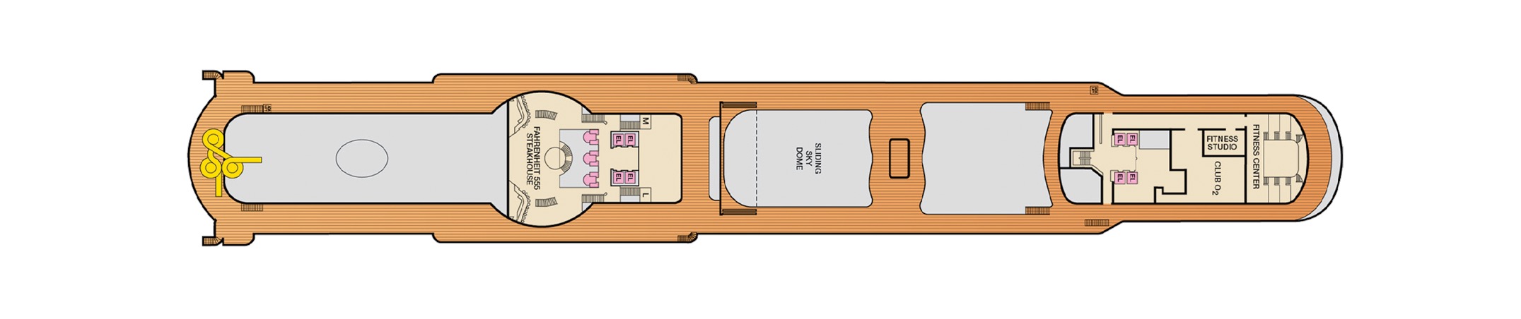 Deck 10 plan on Carnival Pride
