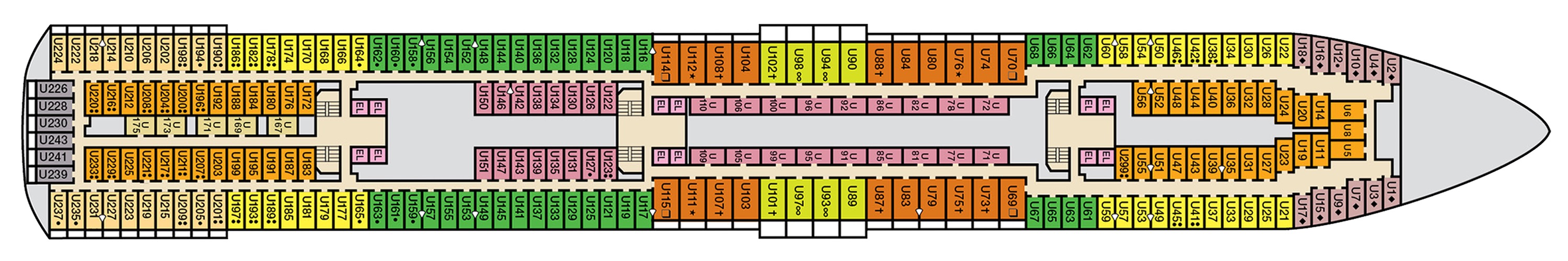 Deck 6 plan on Carnival Elation