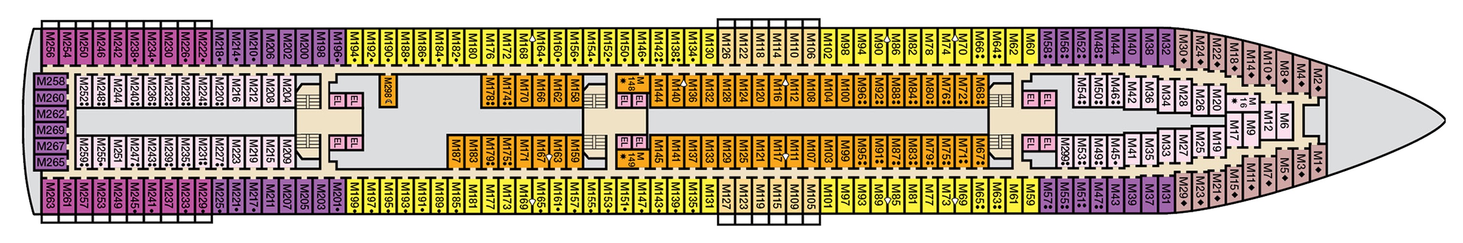 Deck 5 plan on Carnival Elation