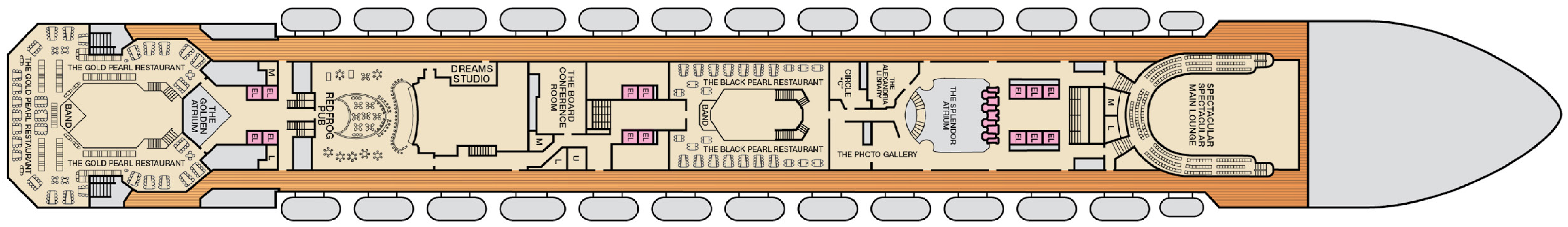 Deck 4 plan on Carnival Splendor