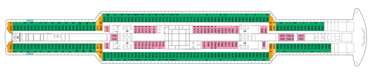 Deck 15 plan on MSC Seaside