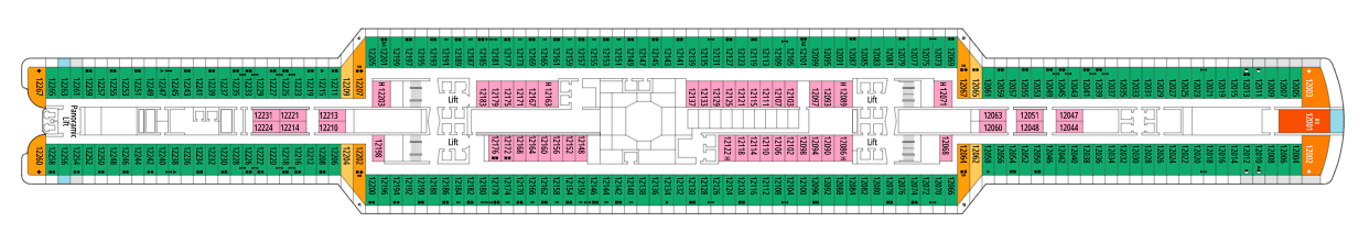 Deck 12 plan on MSC Seaside