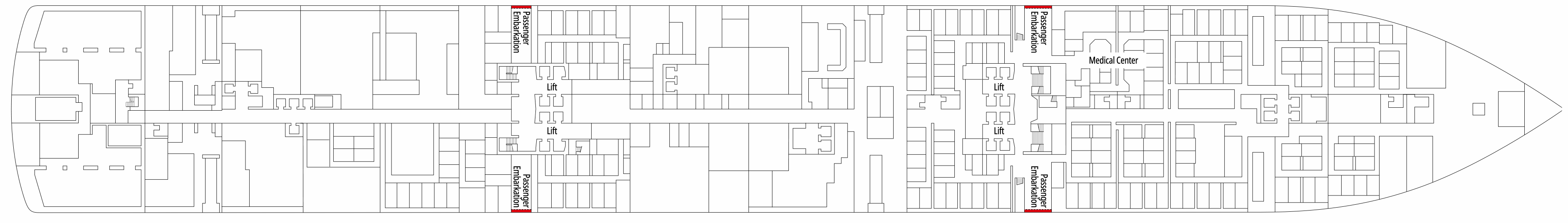 Deck 4 plan on MSC Seaside