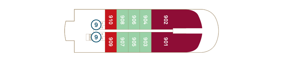 Deck 9 plan on Scenic Eclipse