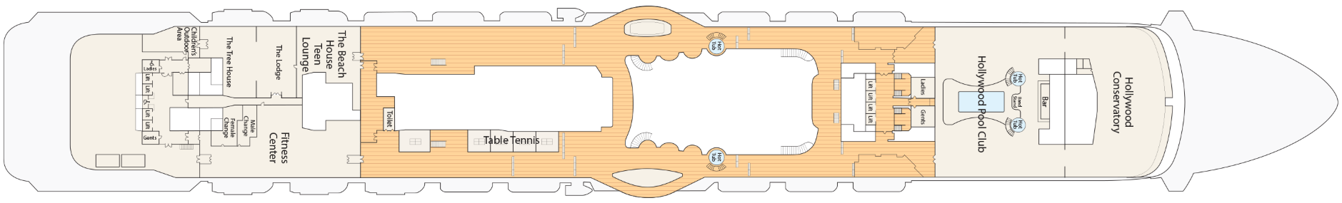 Deck 17 plan on Majestic Princess