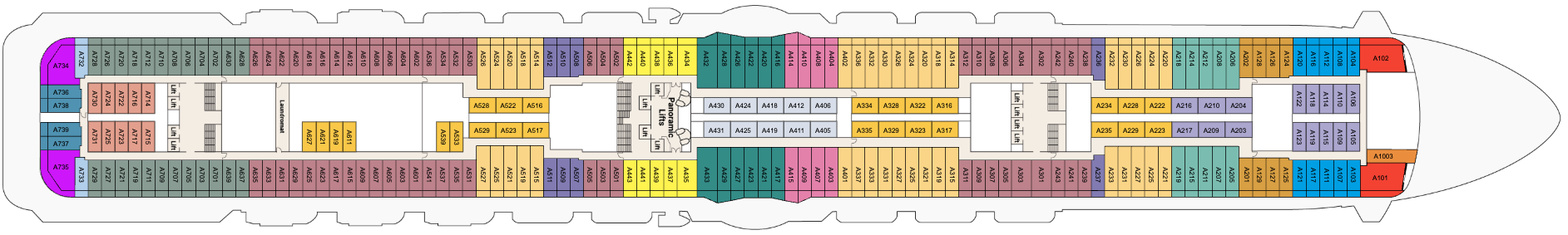 Deck 12 plan on Majestic Princess