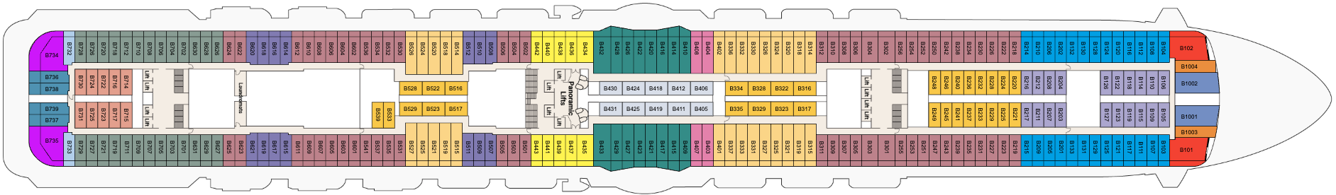 Deck 11 plan on Majestic Princess