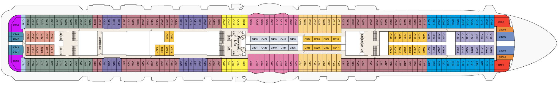 Deck 10 plan on Majestic Princess
